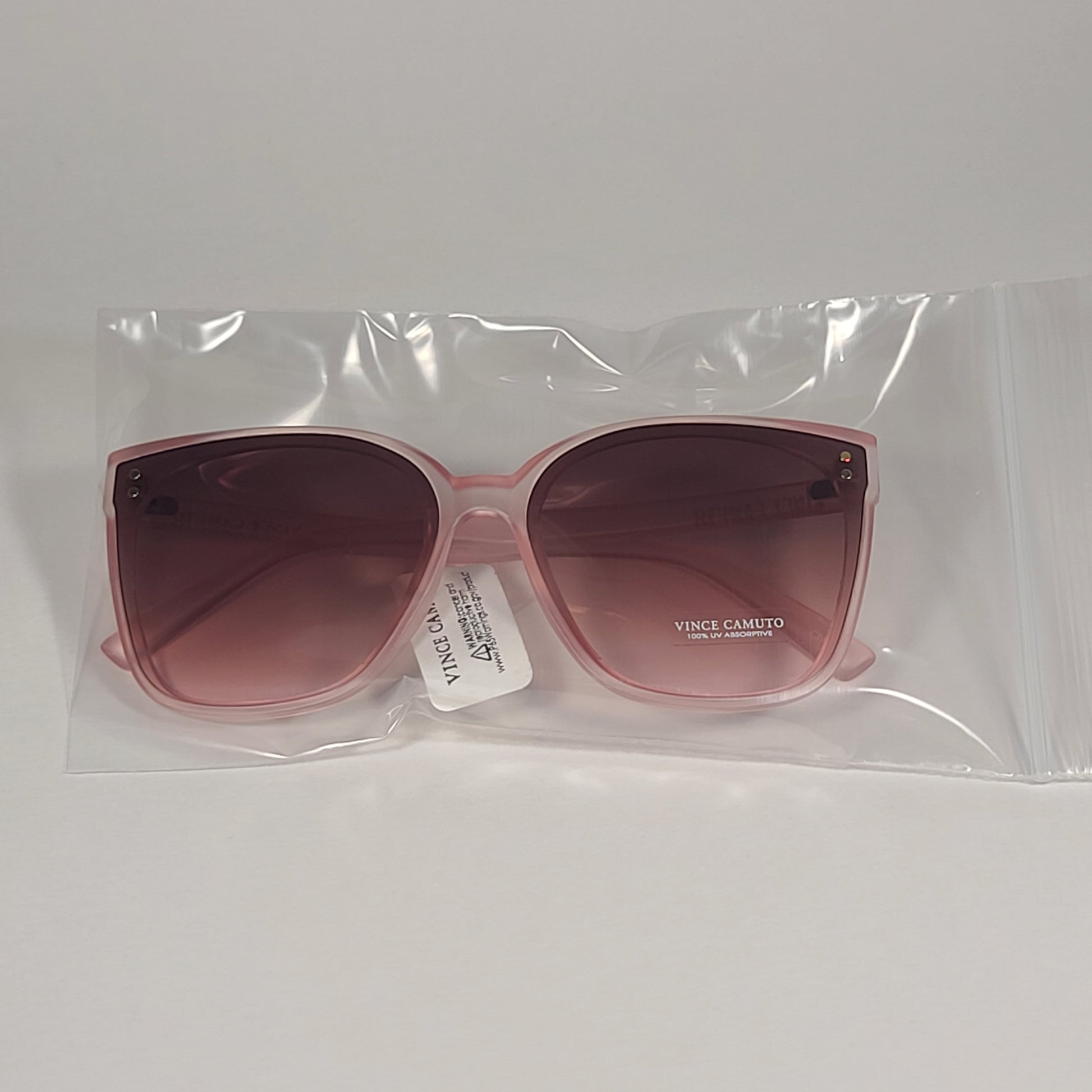 Vince Camuto VC1020 RS Oversize Cat Eye Sunglasses Pink Rose Brown Gradient Lens - Sunglasses