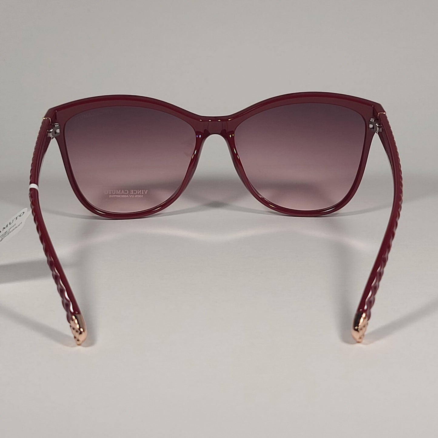 Vince Camuto VC1063 RD Cat Eye Sunglasses Red Frame Pink Gradient Lens - Sunglasses