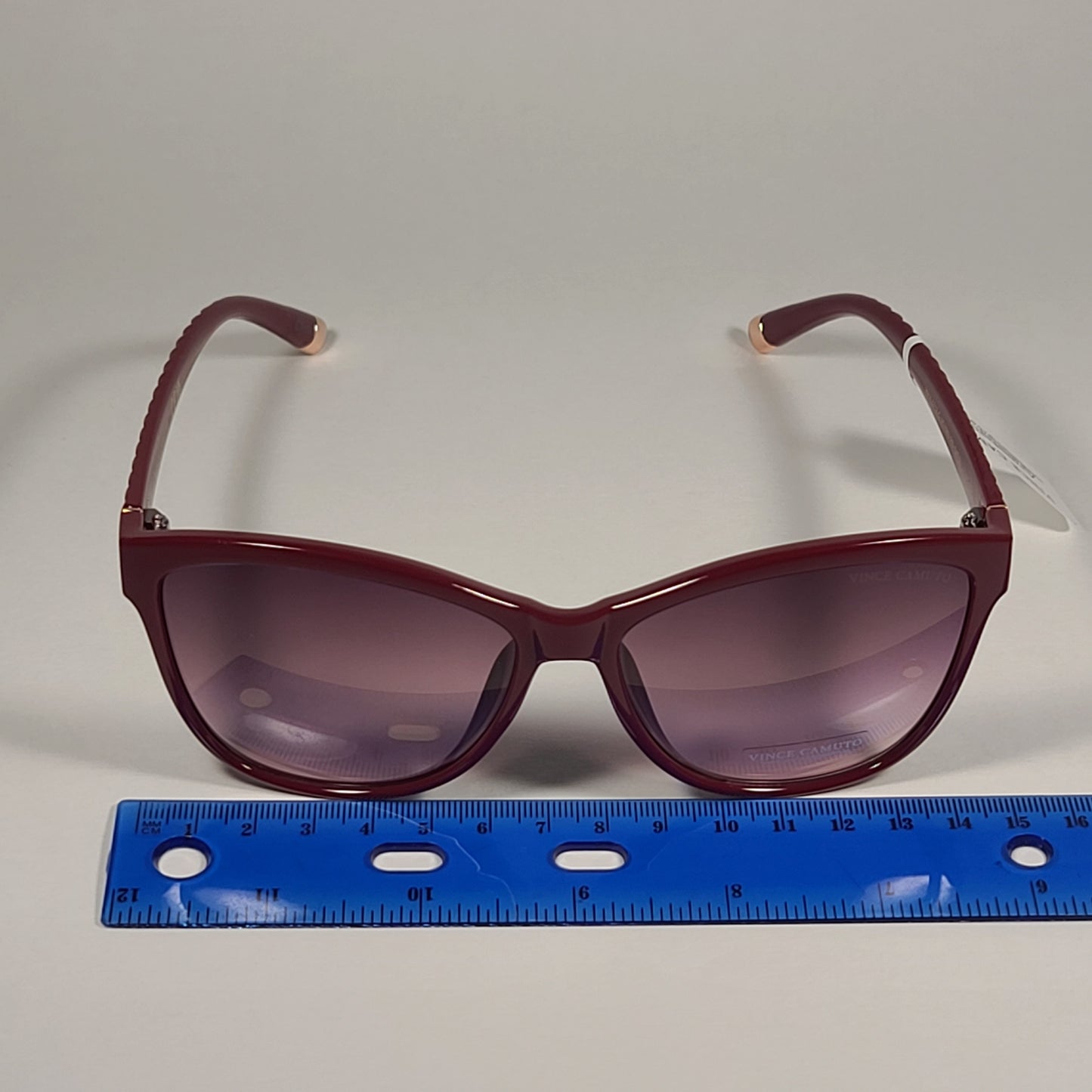 Vince Camuto VC1063 RD Cat Eye Sunglasses Red Frame Pink Gradient Lens - Sunglasses