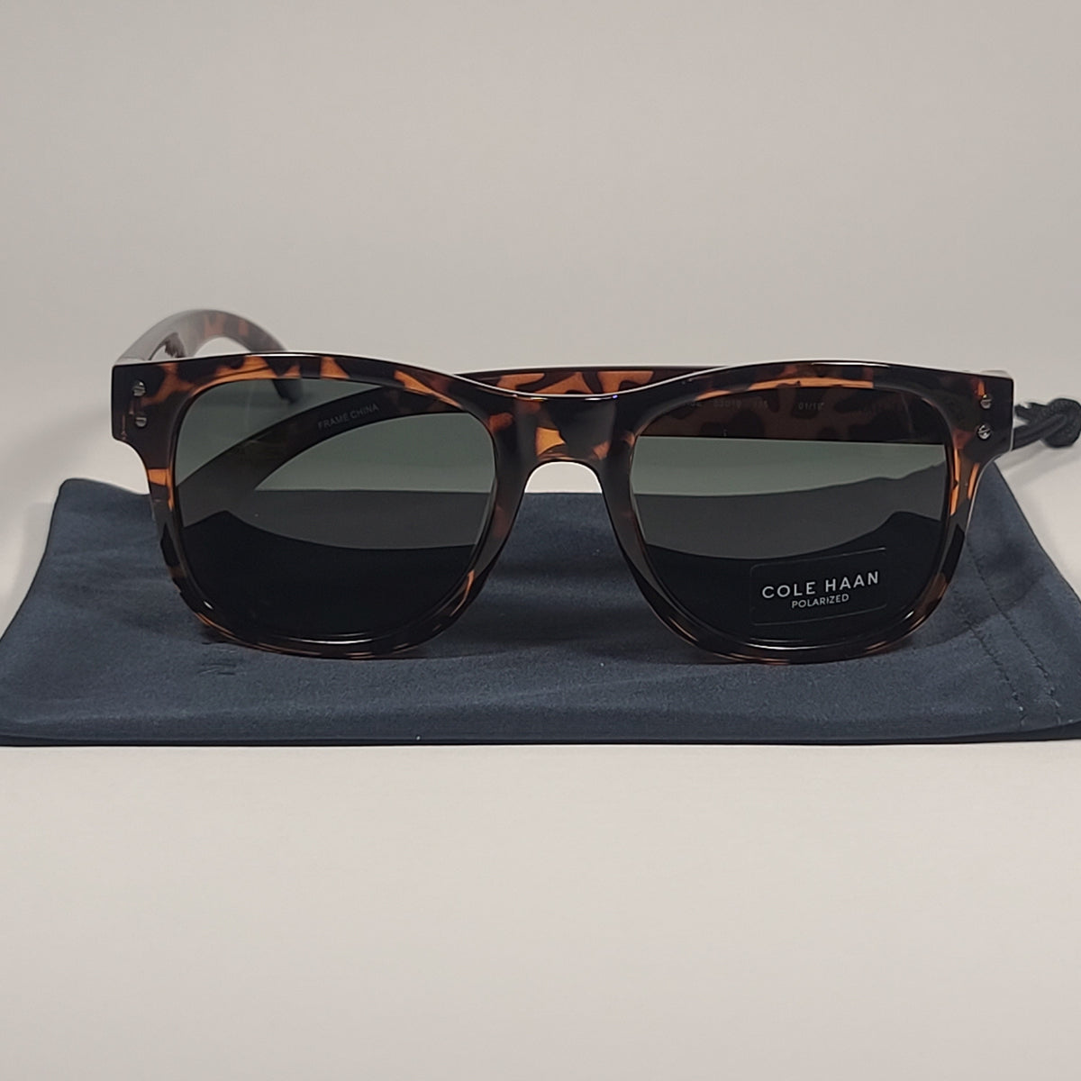 Cole Haan CH8000 215 TORTOISE Polarized Square Sunglasses Brown Tortoi