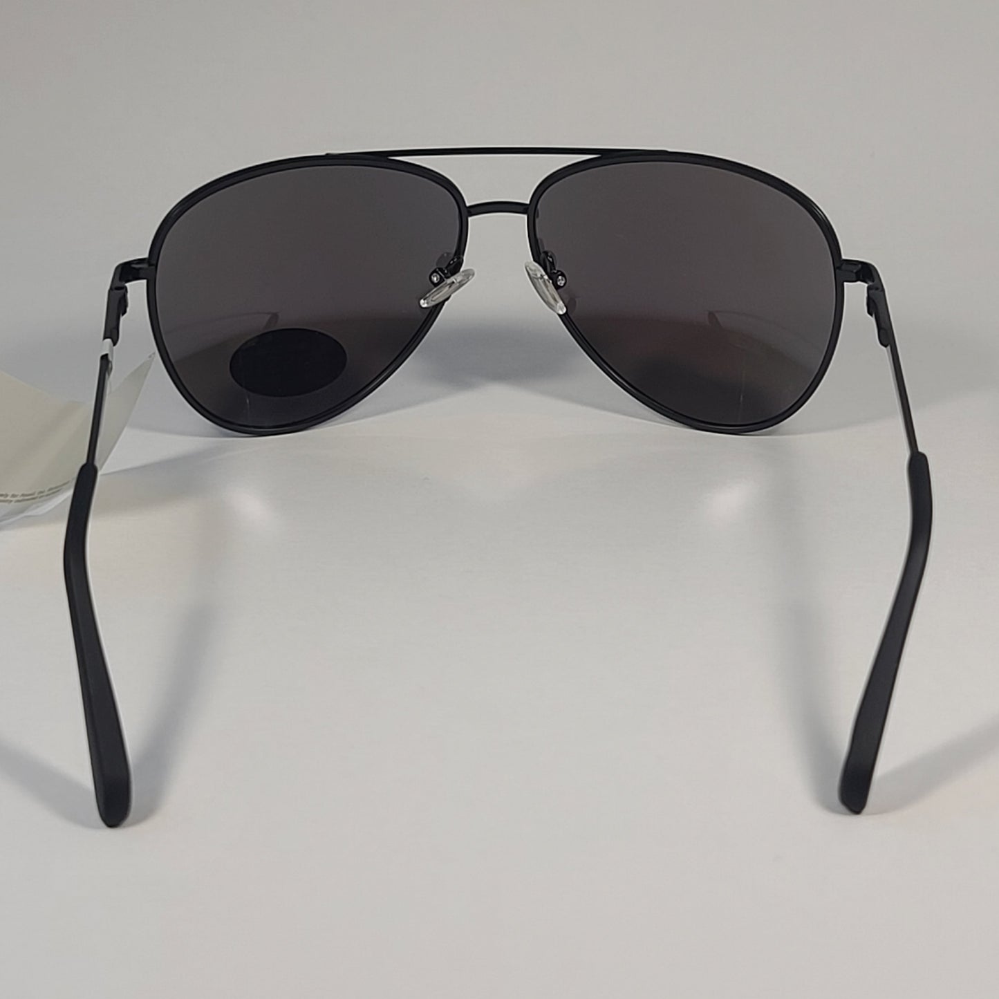Fossil FM17 Men’s Aviator Sunglasses Matte Black Frame Blue Violet Mirror Lens 59mm - Sunglasses