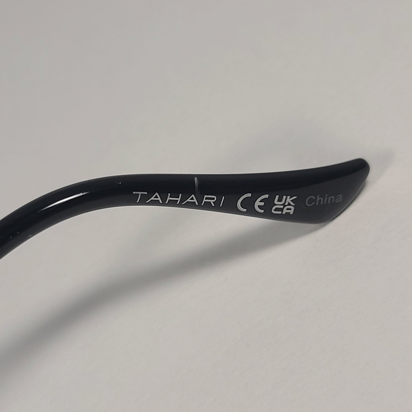 Tahari Butterfly Vented Sunglasses Black Crystal And Silver Frame Smoke Gradient Lens TH724 OX - Sunglasses