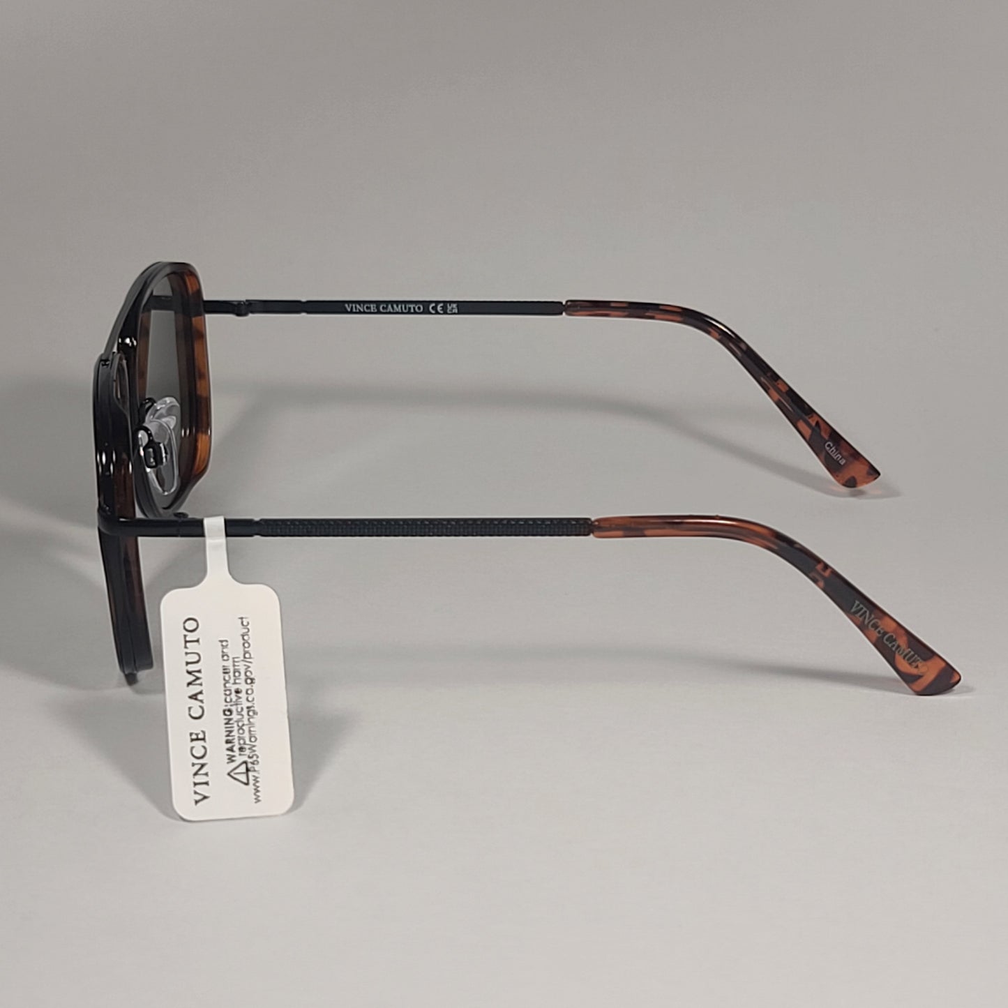 Vince Camuto VM601 BKTS Navigator Sunglasses Black Tortoise Frame Green Lens - Sunglasses
