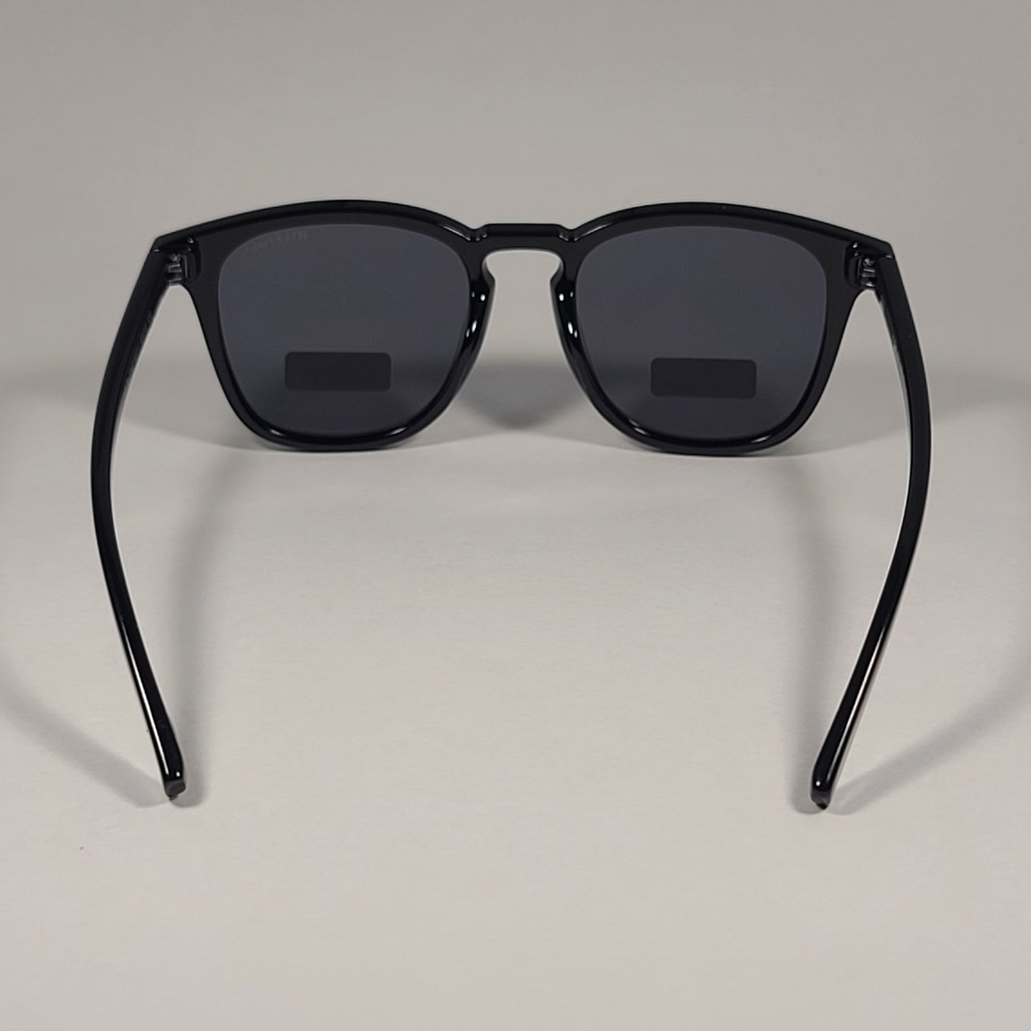 Tommy Hilfiger Raddix Keyhole Sunglasses Shiny Black Frame Gray Lens - Sunglasses
