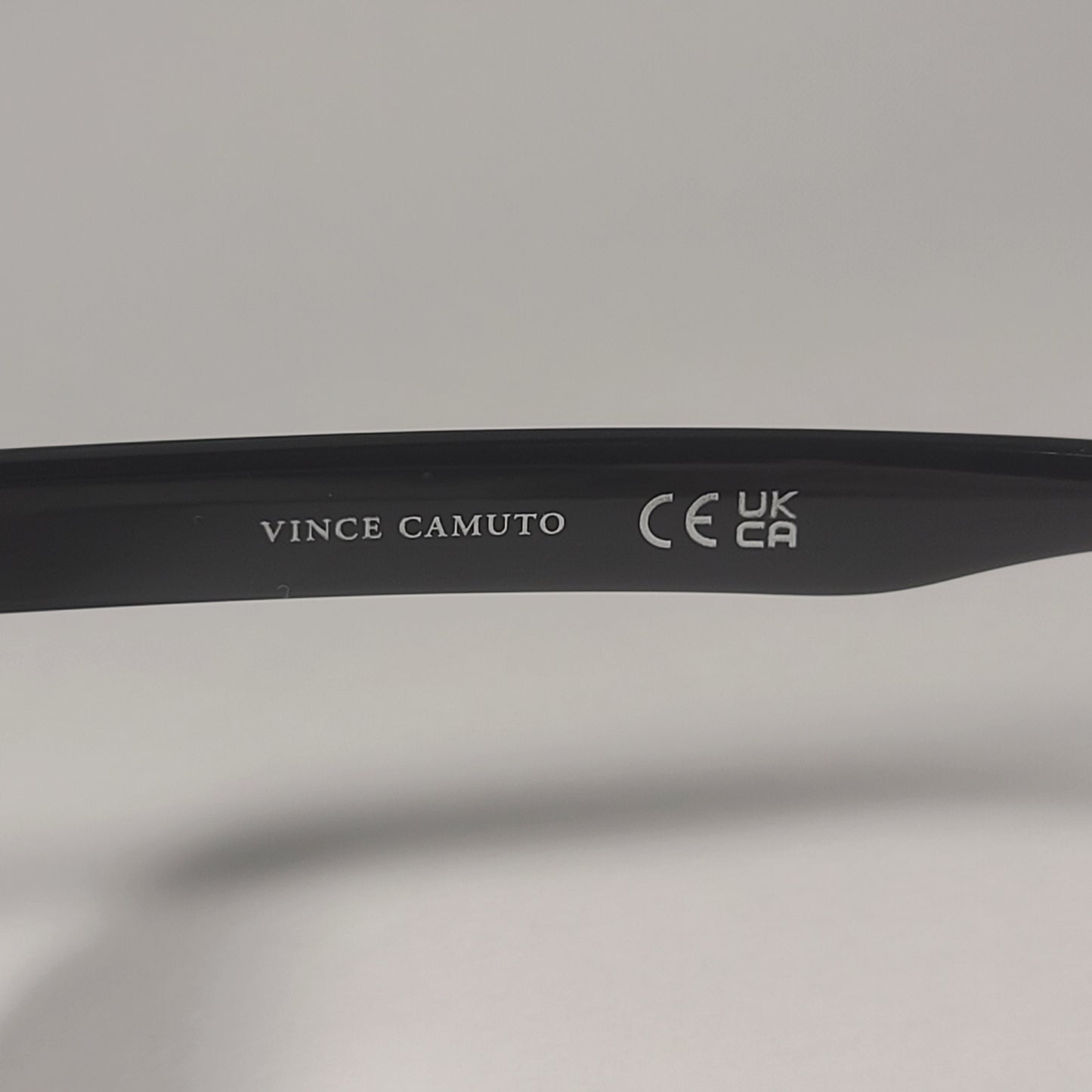 Vince Camuto VC1061 OX Round Sunglasses Shiny Black Frame Smoke Gradient Lens - Sunglasses