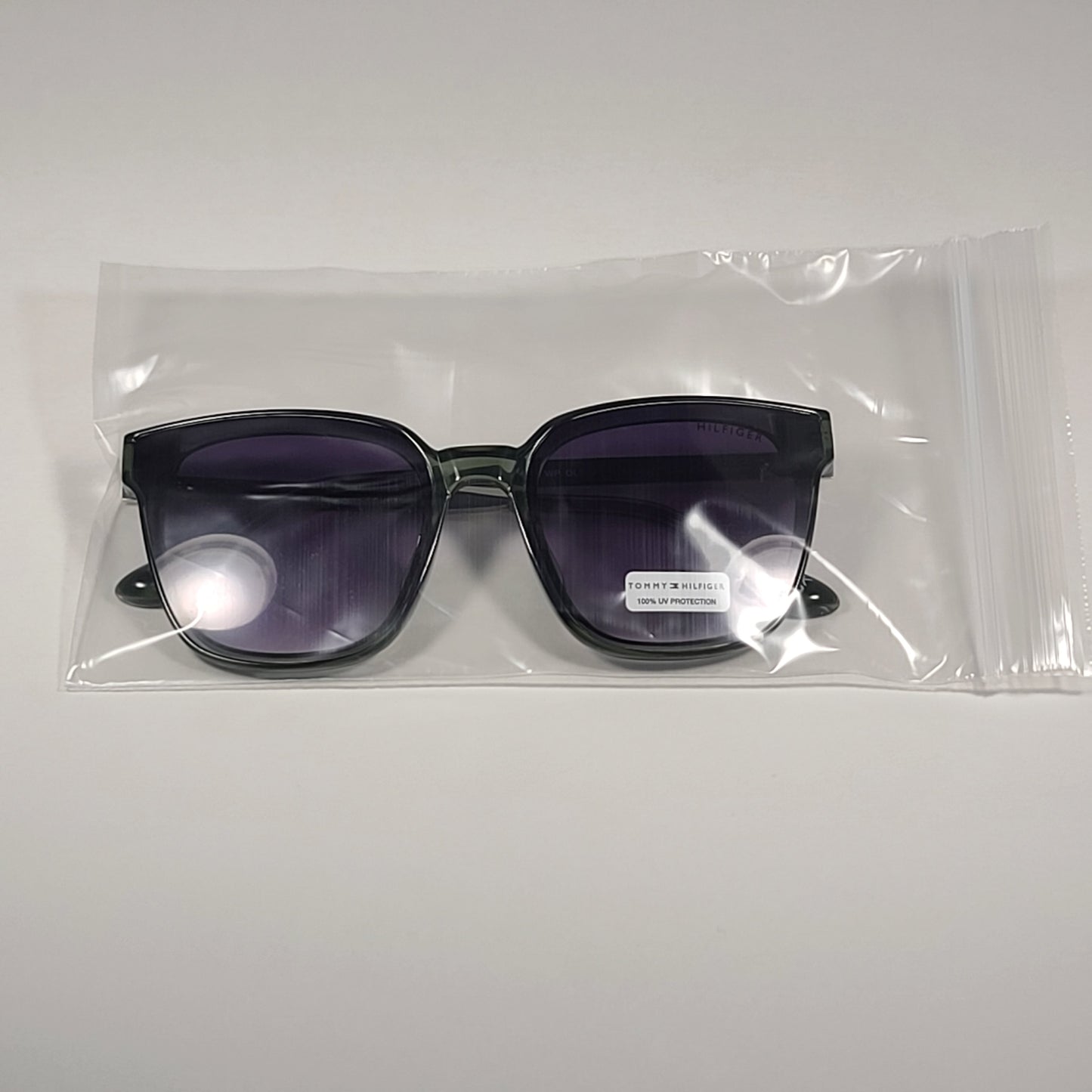 Tommy Hilfiger Gaga Cat Eye Sunglasses Silver Green Frame Smoke Gradient Lens GAGA WP OL570 - Sunglasses