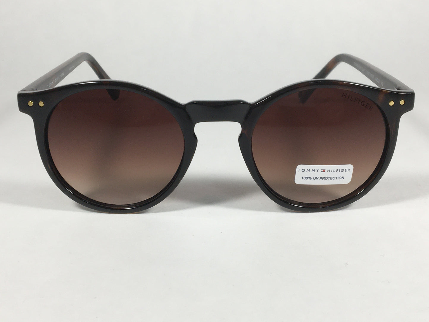 Tommy Hilfiger Stormi Round Keyhole Sunglasses Brown Tortoise Frame Brown Gradient Lens STORMI WP OL471 - Sunglasses