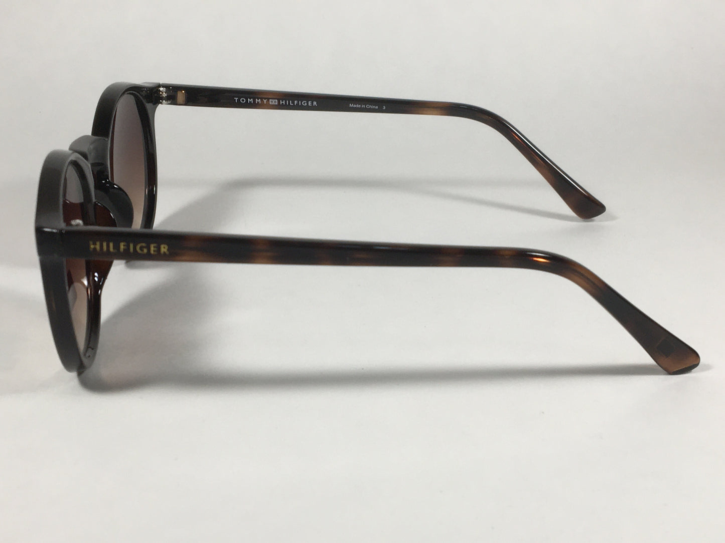 Tommy Hilfiger Stormi Round Keyhole Sunglasses Brown Tortoise Frame Brown Gradient Lens STORMI WP OL471 - Sunglasses