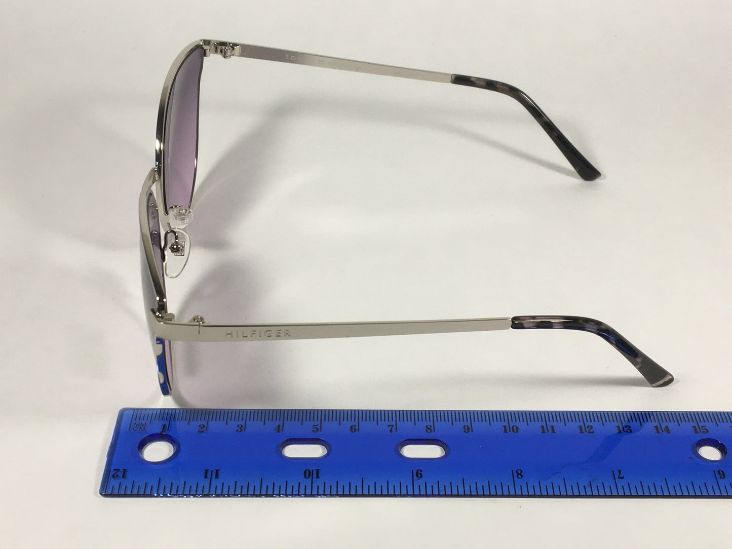 Tommy Hilfiger Zendaya Cat Eye Sunglasses Silver Frame Purple Gradient Lens ZENDAYA WM OL482 - Sunglasses