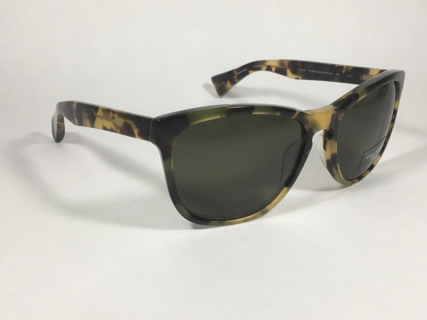 Cole Haan Square Sunglasses Brown Tortoise Frame Green Lens CH6004 319 FATIGUE TORTOISE - Sunglasses