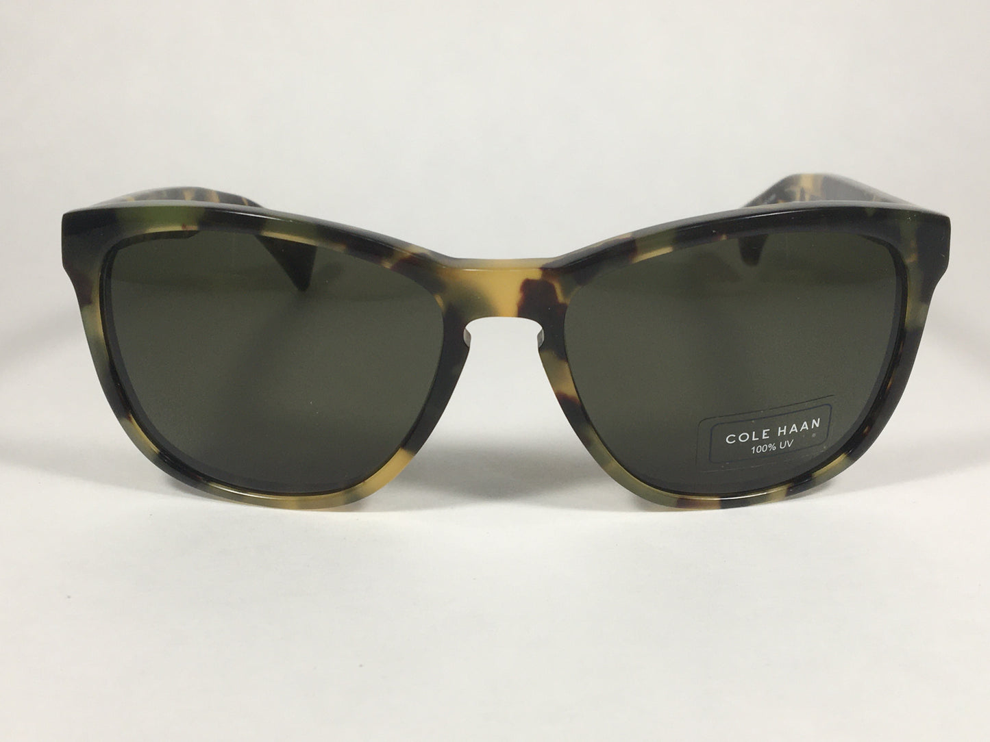 Cole Haan Square Sunglasses Brown Tortoise Frame Green Lens CH6004 319 FATIGUE TORTOISE - Sunglasses