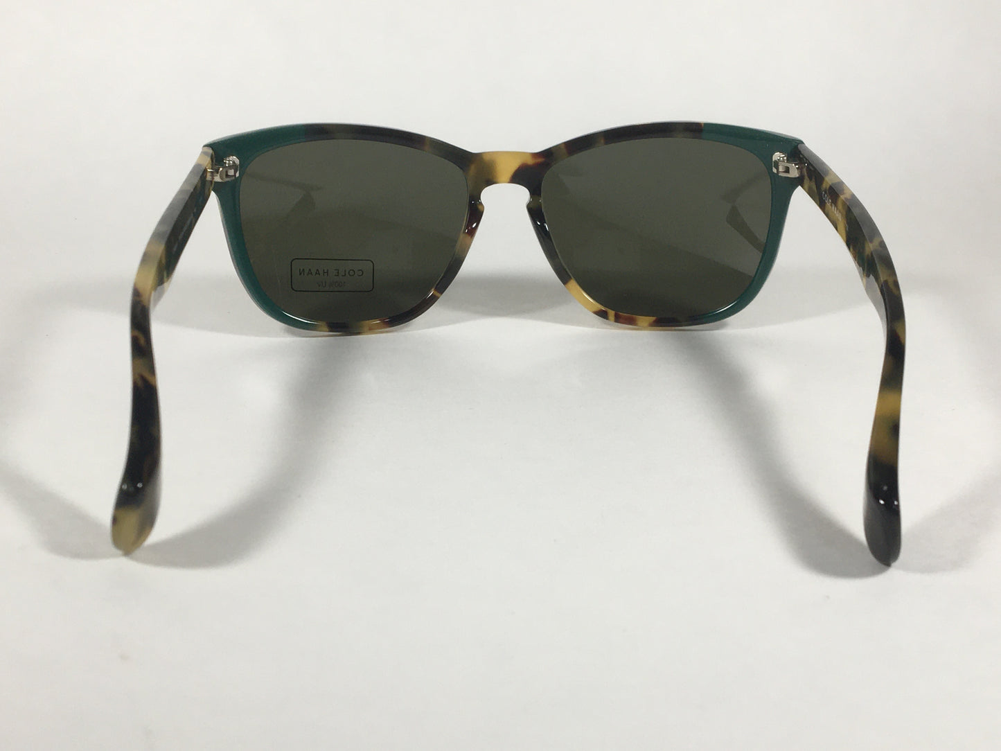 Cole Haan Square Sunglasses Brown Tortoise Frame Green Lens CH6004 319 FATIGUE TORTOISE - Sunglasses