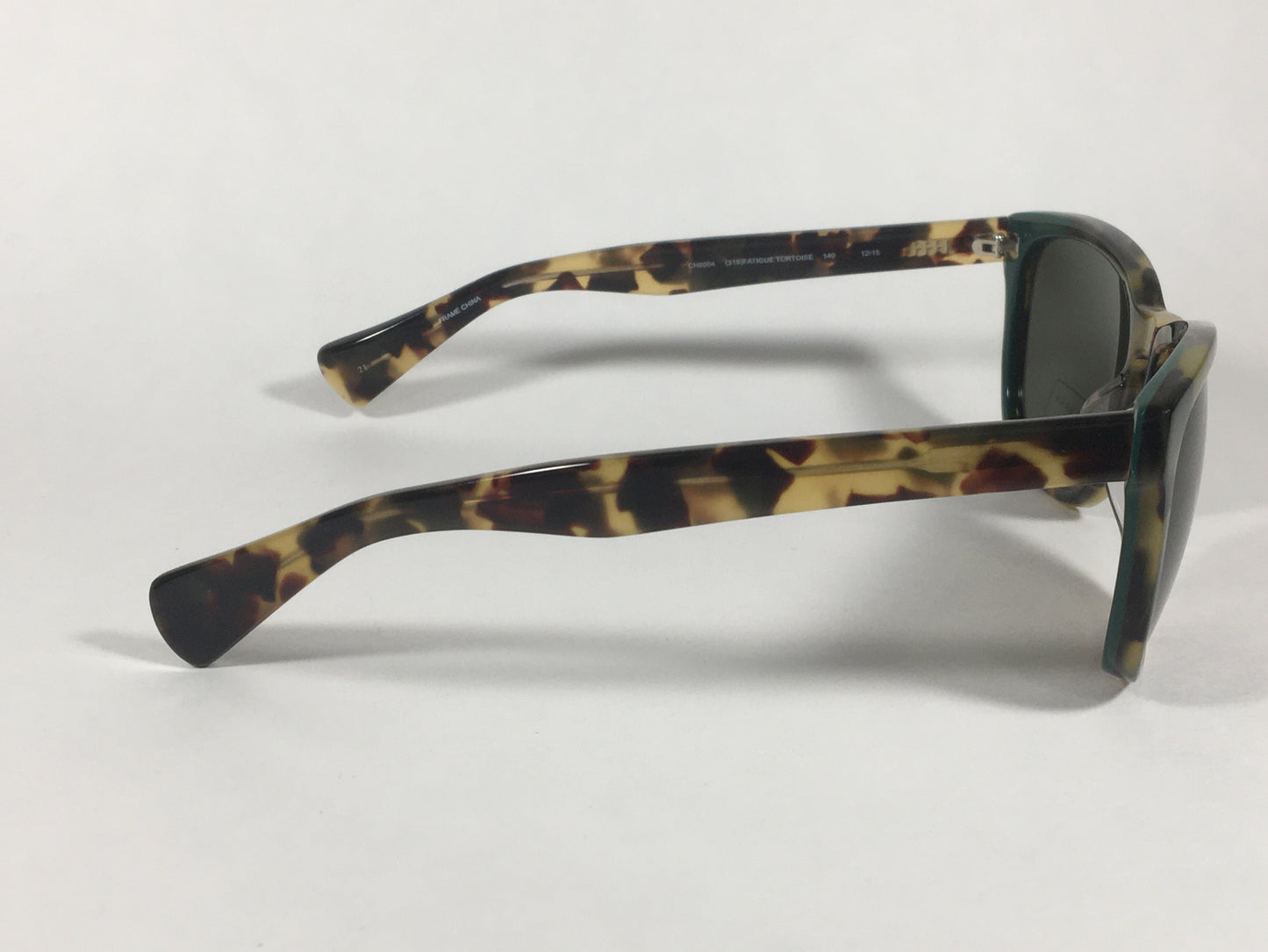 Cole Haan Square Sunglasses Brown Tortoise Frame Green Lens CH6004 319 FATIGUE TORTOISE - Sunglasses