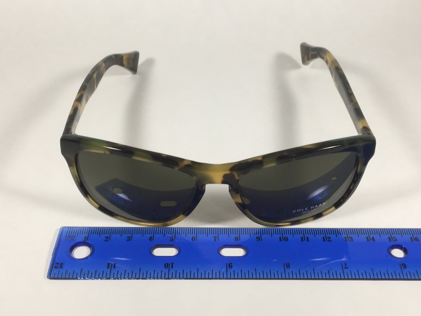 Cole Haan Square Sunglasses Brown Tortoise Frame Green Lens CH6004 319 FATIGUE TORTOISE - Sunglasses