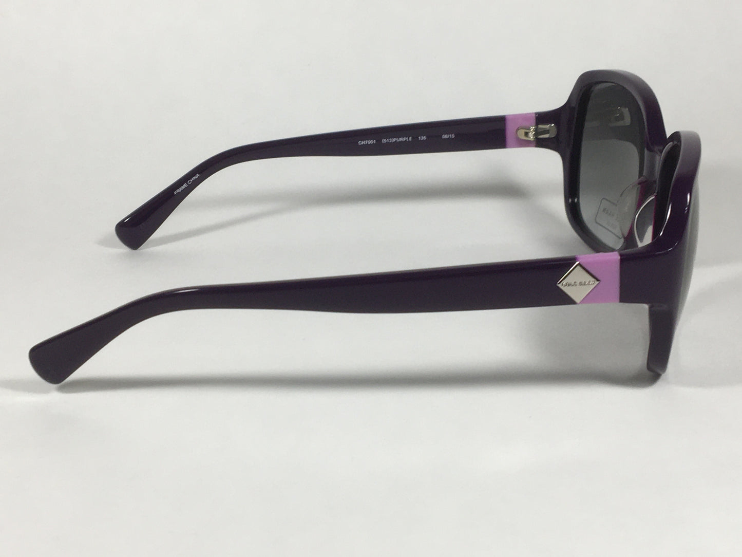 Cole Haan Butterfly Sunglasses Purple Frame Gray Gradient Lens CH7001 513 PURPLE - Sunglasses