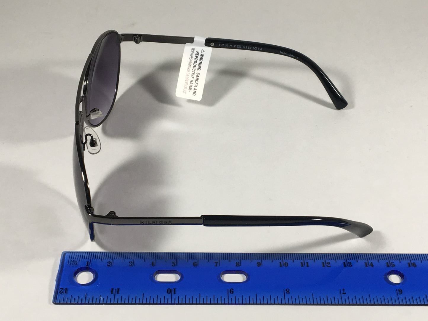 Tommy Hilfiger Lindsay Aviator Sunglasses Gunmetal Gray and Black Frame Gray Smoke Gradient Lens LINDSAY WM OL275 - Sunglasses