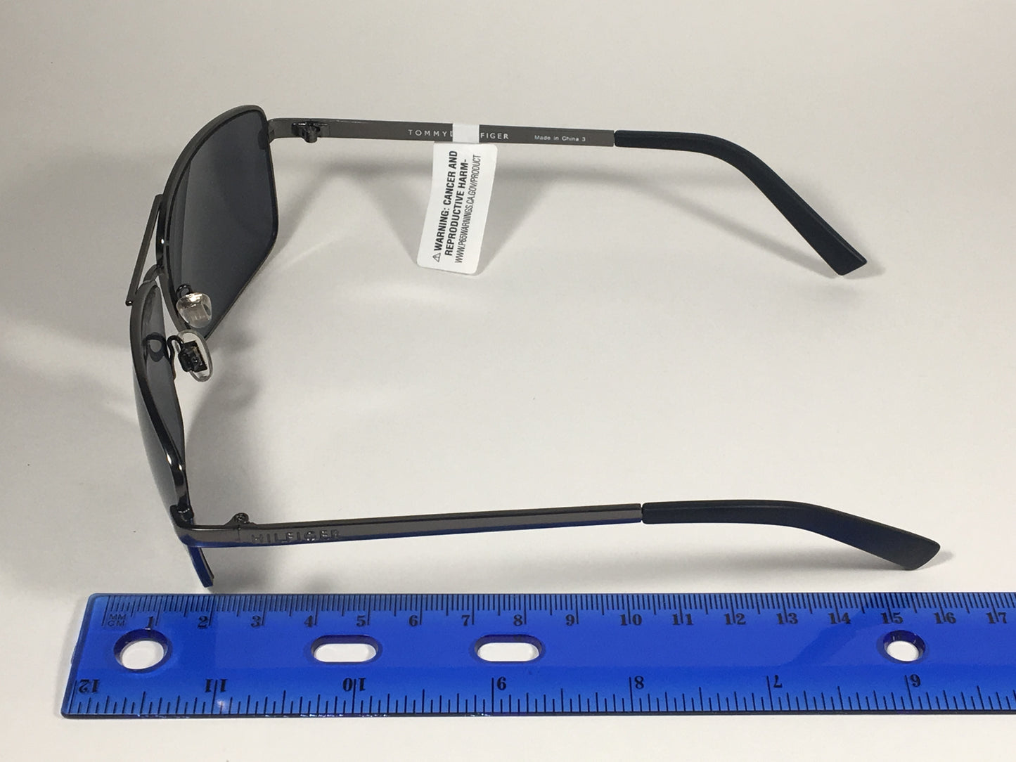 Tommy Hilfiger Brody Rectangle Sunglasses Gunmetal Gray Frame Gray Lens BRODY MM OM308 - Sunglasses