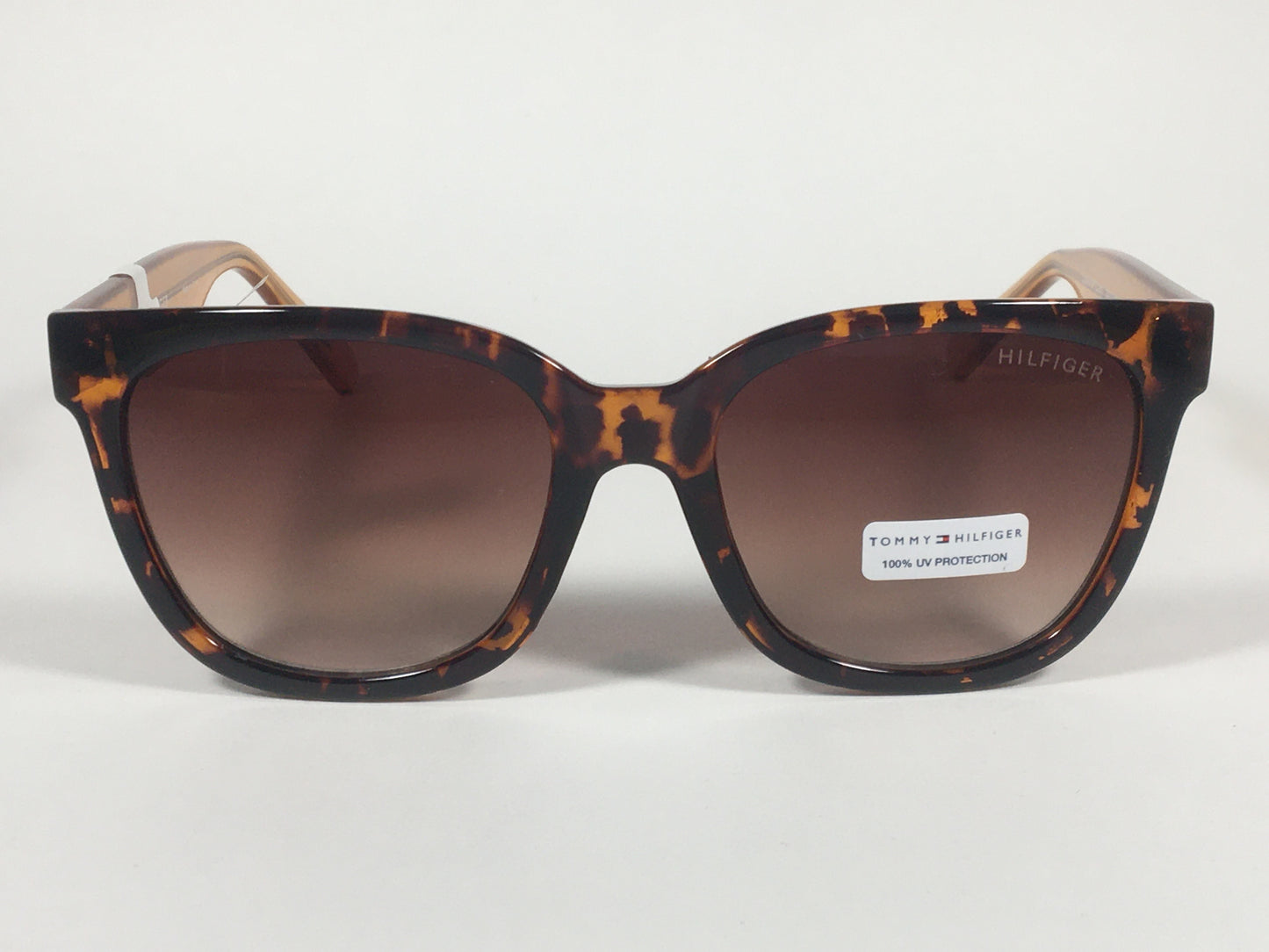 Tommy Hilfiger Clara Square Sunglasses Brown Tortoise Brown Gradient Lens CLARA WP OL363 - Sunglasses