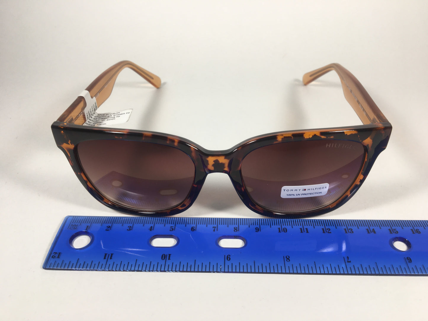 Tommy Hilfiger Clara Square Sunglasses Brown Tortoise Brown Gradient Lens CLARA WP OL363 - Sunglasses