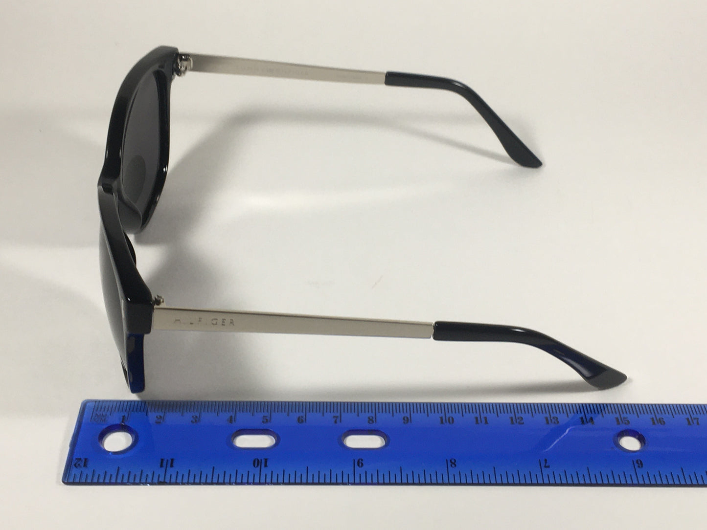 Tommy Hilfiger Breeda Polarized Sunglasses Black Silver Frame Gray Gradient Lens BREEDA WP OL429P - Sunglasses