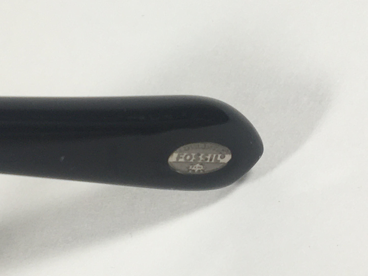 Fossil Catty Club Sunglasses Black Gloss Frame Silver Trim Smoke Gradient Lens FW148 - Sunglasses