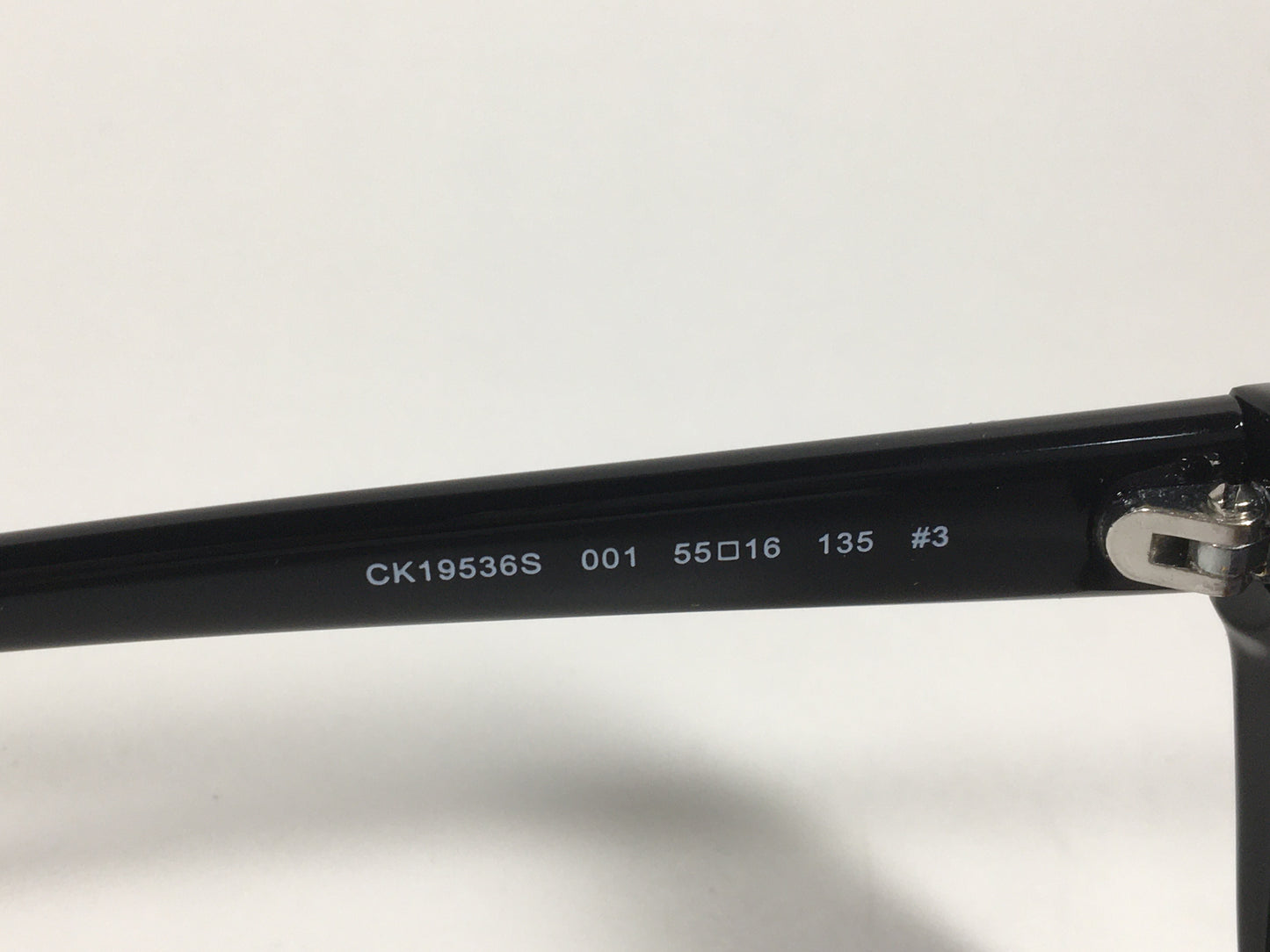 Calvin Klein Cat Eye Sunglasses CK19536S 001 Black Gloss Smoke Gradient Lens - Sunglasses