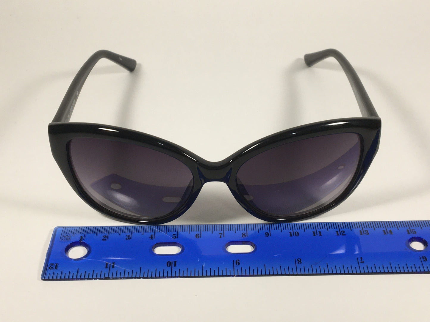 Calvin Klein Cat Eye Sunglasses CK19536S 001 Black Gloss Smoke Gradient Lens - Sunglasses