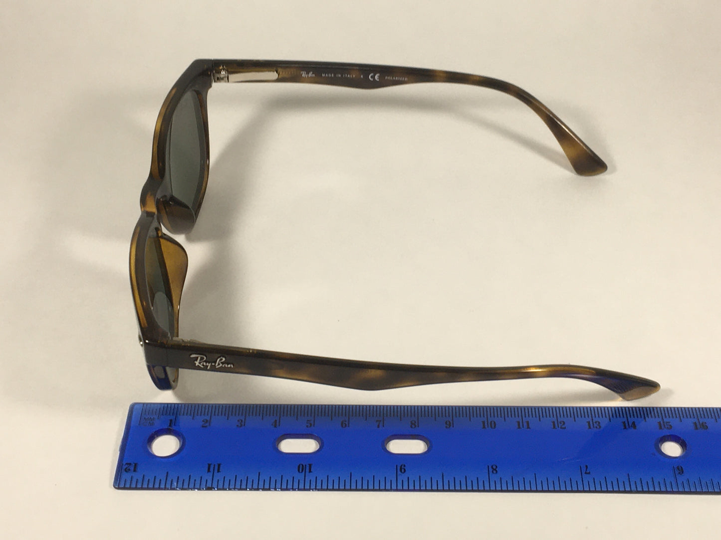 Ray-Ban Polarized Keyhole Sunglasses Brown Havana Frame Green Lenses RB4140 710/58 - Sunglasses