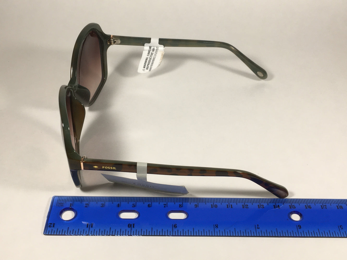 Authentic Fossil Oversized Large Butterfly Sunglasses FW155 Brown And Green Frame Brown Gradient Lens - Sunglasses