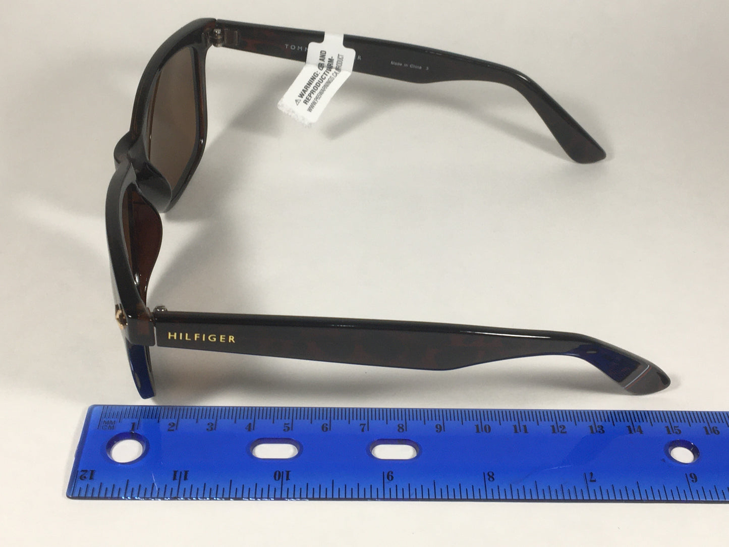 Tommy Hilfiger Aileen Square Sunglasses Brown Tortoise With Brown Lens AILEEN WP OL435 - Sunglasses