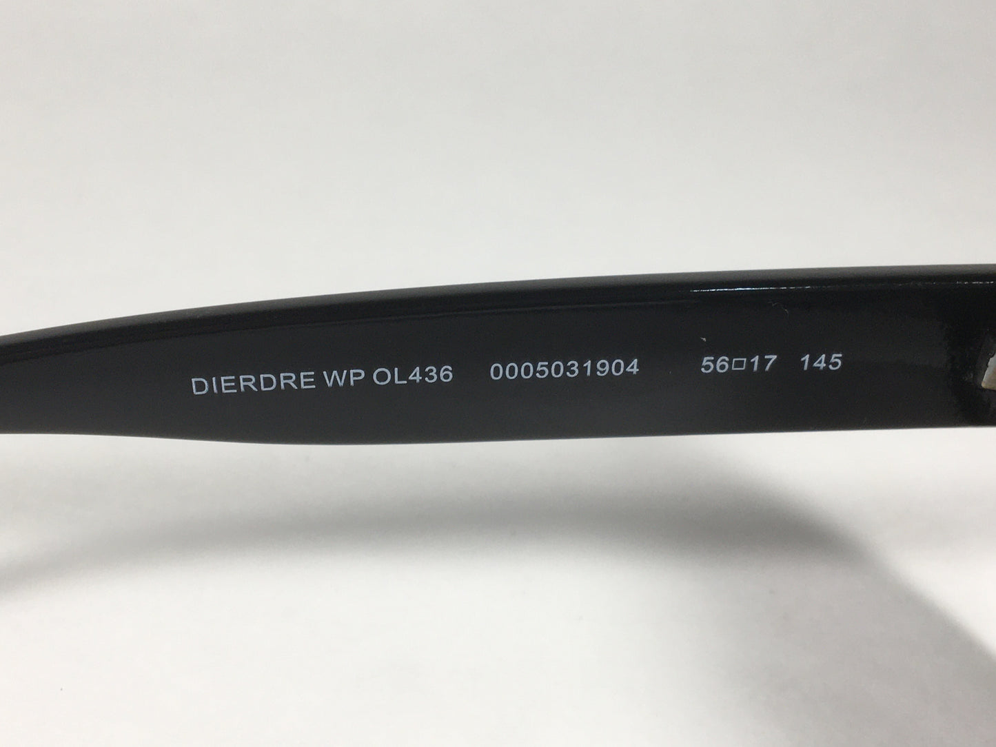 Tommy Hilfiger Dierdre Large Oval Sunglasses Shiny Black Frame Gray Gradient Lens DIERDRE WP OL436 - Sunglasses
