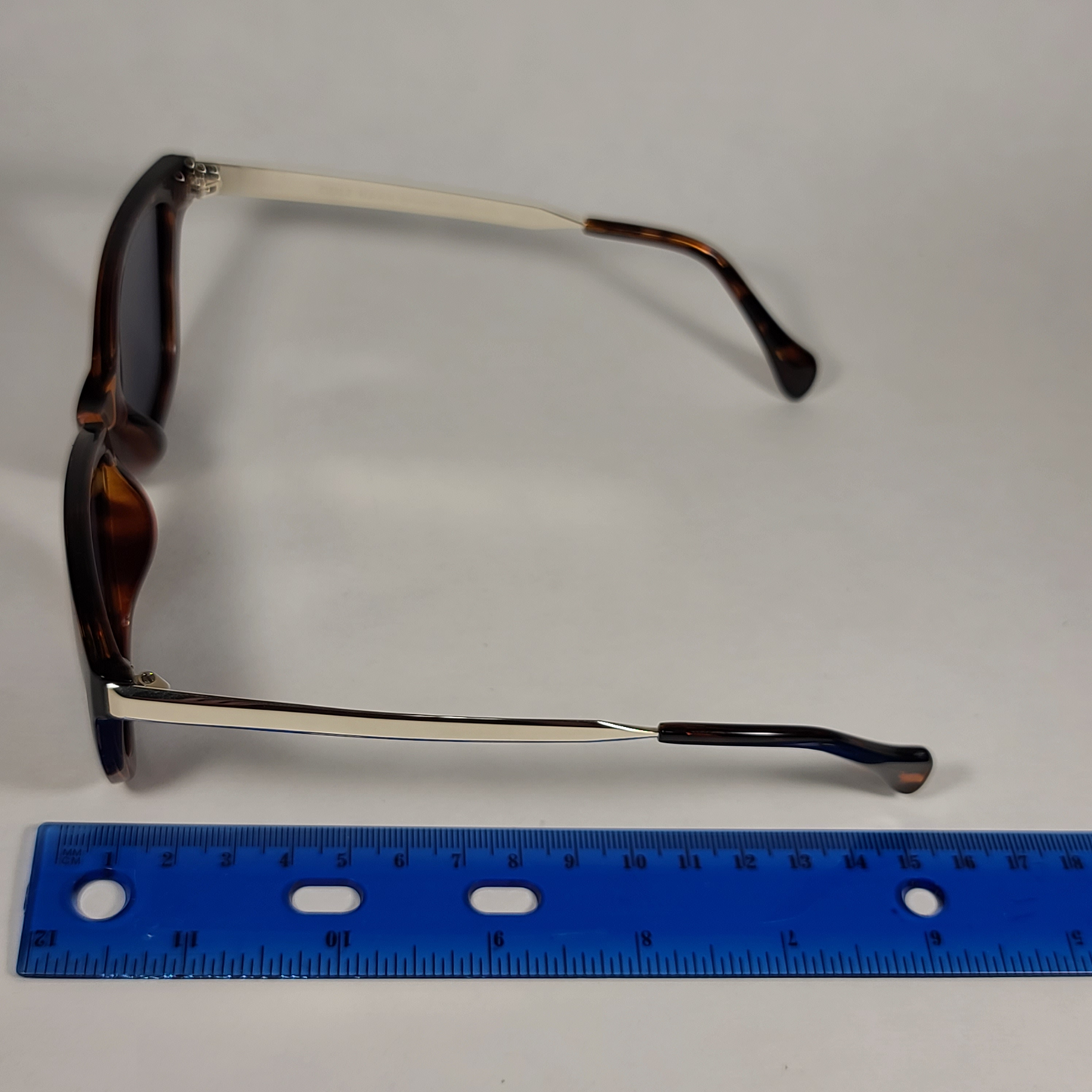 Cole Haan Square Polarized Sunglasses Tortoise And Gold Frame Mirror Lens CH9001 215 TORTOISE - Sunglasses