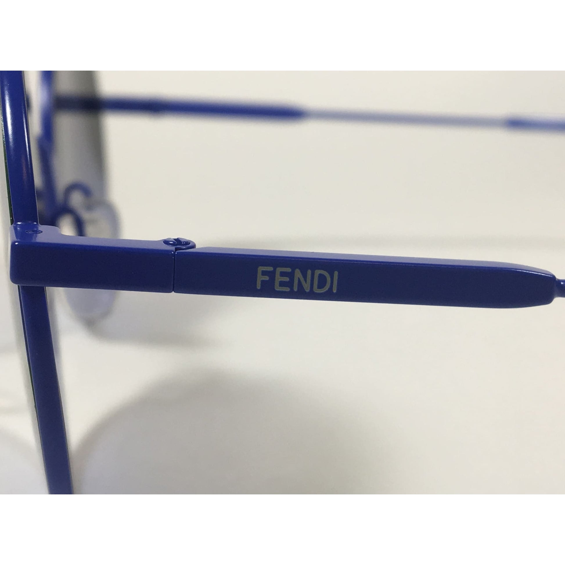 Fendi Round Sunglasses Blue Green Metal Frame Gray Smoke Lens FF0248/S PJP BLUE - Sunglasses