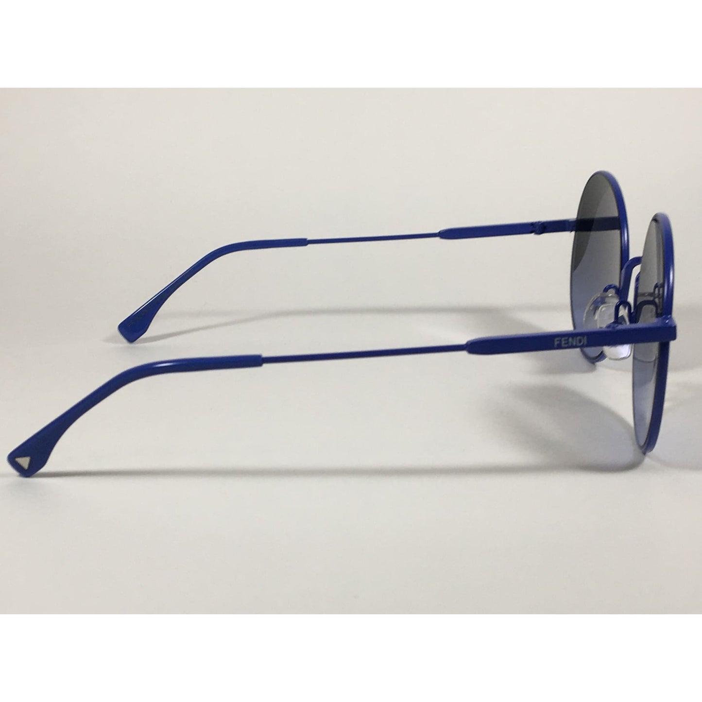 Fendi Round Sunglasses Blue Green Metal Frame Gray Smoke Lens FF0248/S PJP BLUE - Sunglasses