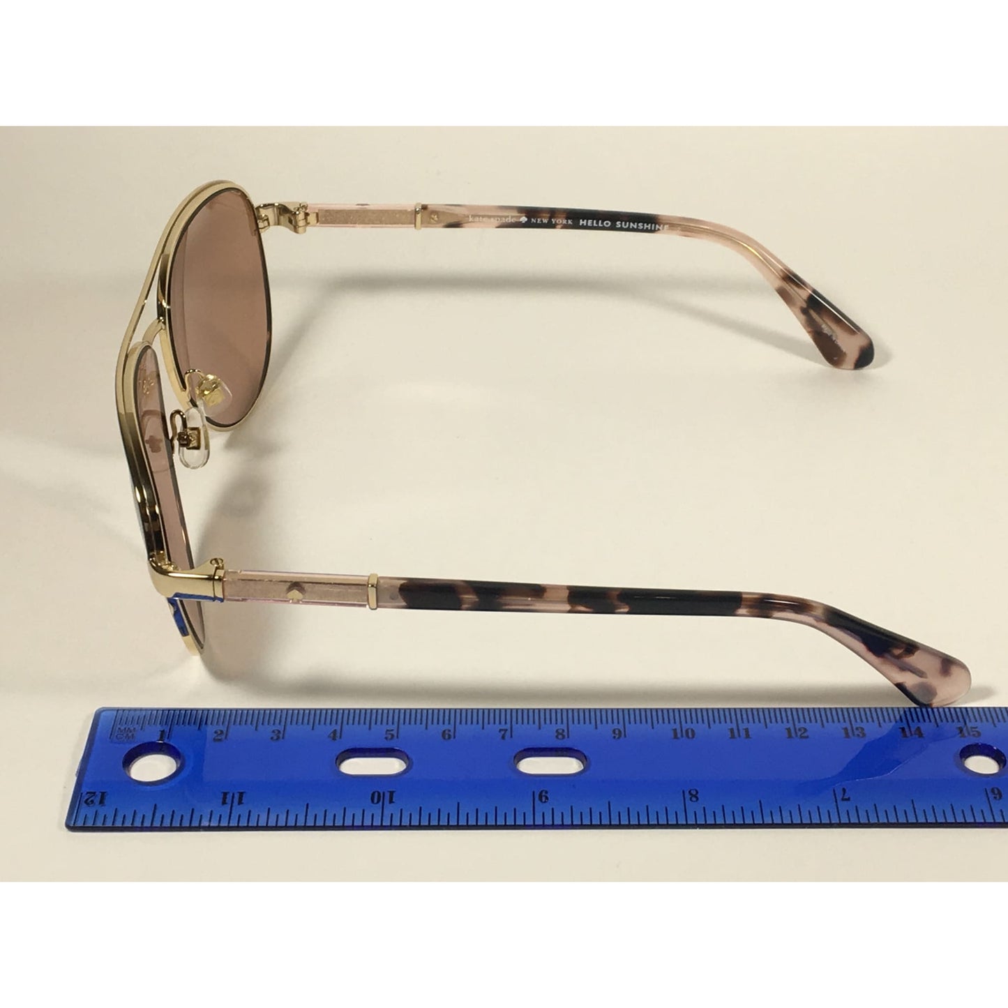 Kate Spade Pilot Sunglasses Light Gold Havana Tortoise Frame Pink Lens EMILYANN/S Q0J2S - Sunglasses