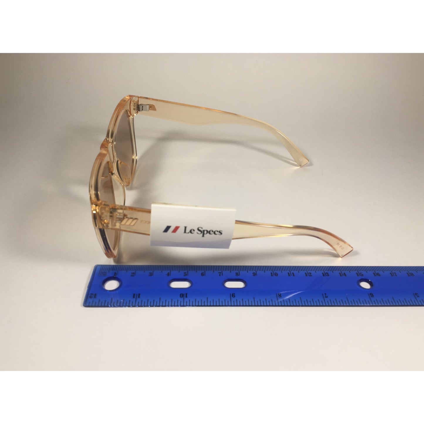 Le Specs Escapade Sunglasses Square Sandstorm Crystal Frame Gold Semi Mirror Lens - Sunglasses