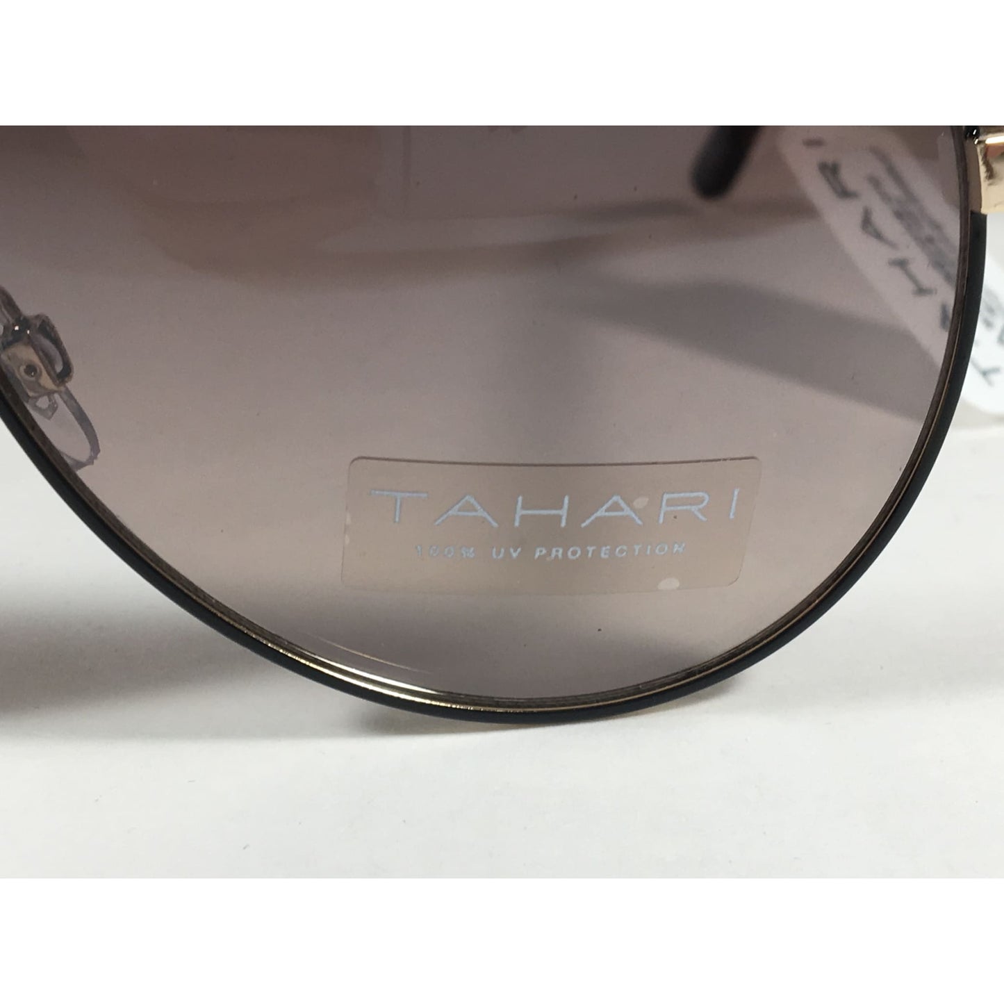 New Tahari Aviator Sunglasses Gold Black Leather Chord Gray Gradient Lens TH649 GLDOX - Sunglasses