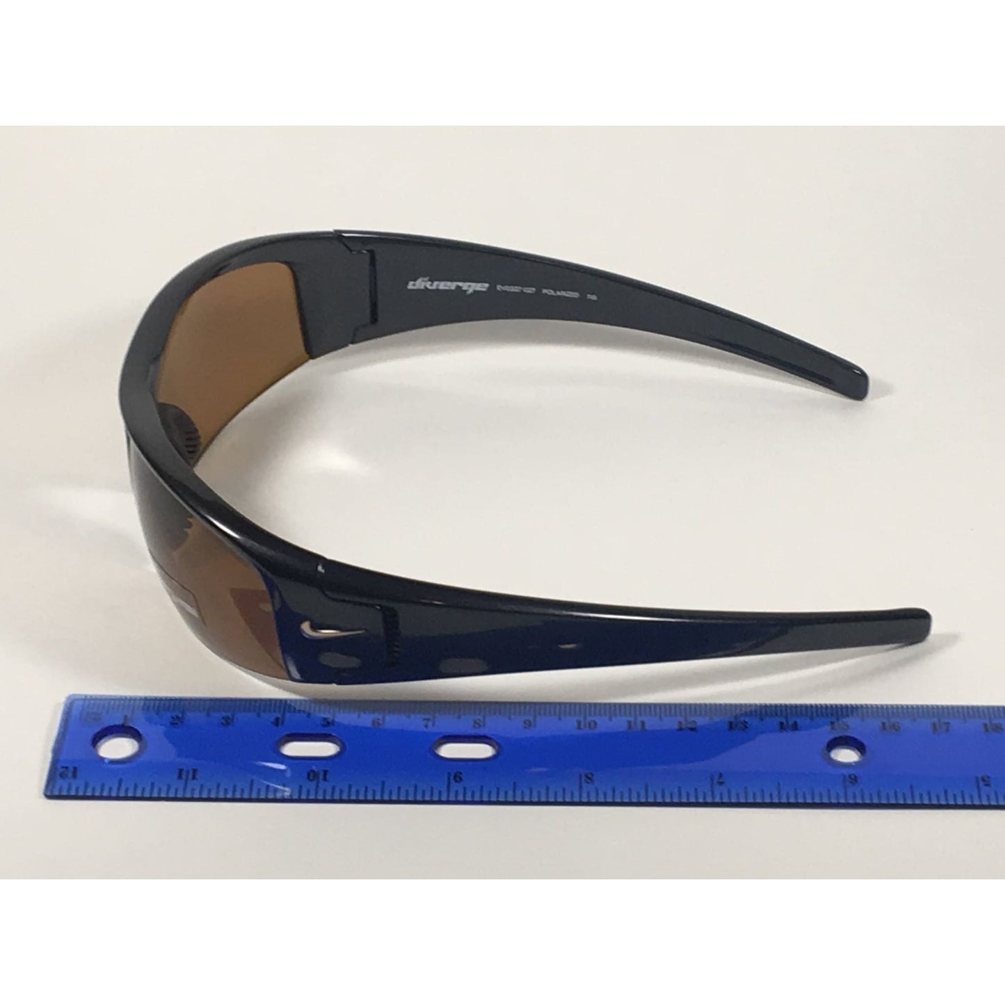 Nike Diverge Polarized Wrap Sunglasses EV0327 027 705 Onyx Black Frame Brown Amber Lens - Sunglasses