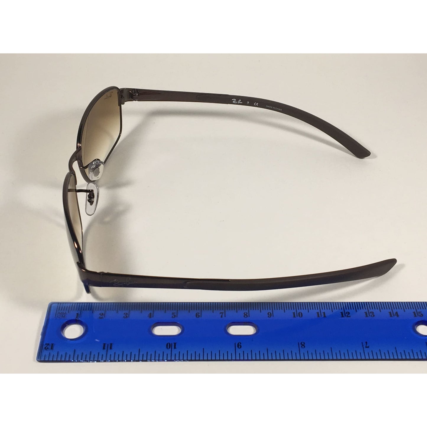 Ray-Ban Active Rectangle Sunglasses Brown Metal Frame Gradient RB3413 014/51 - Sunglasses