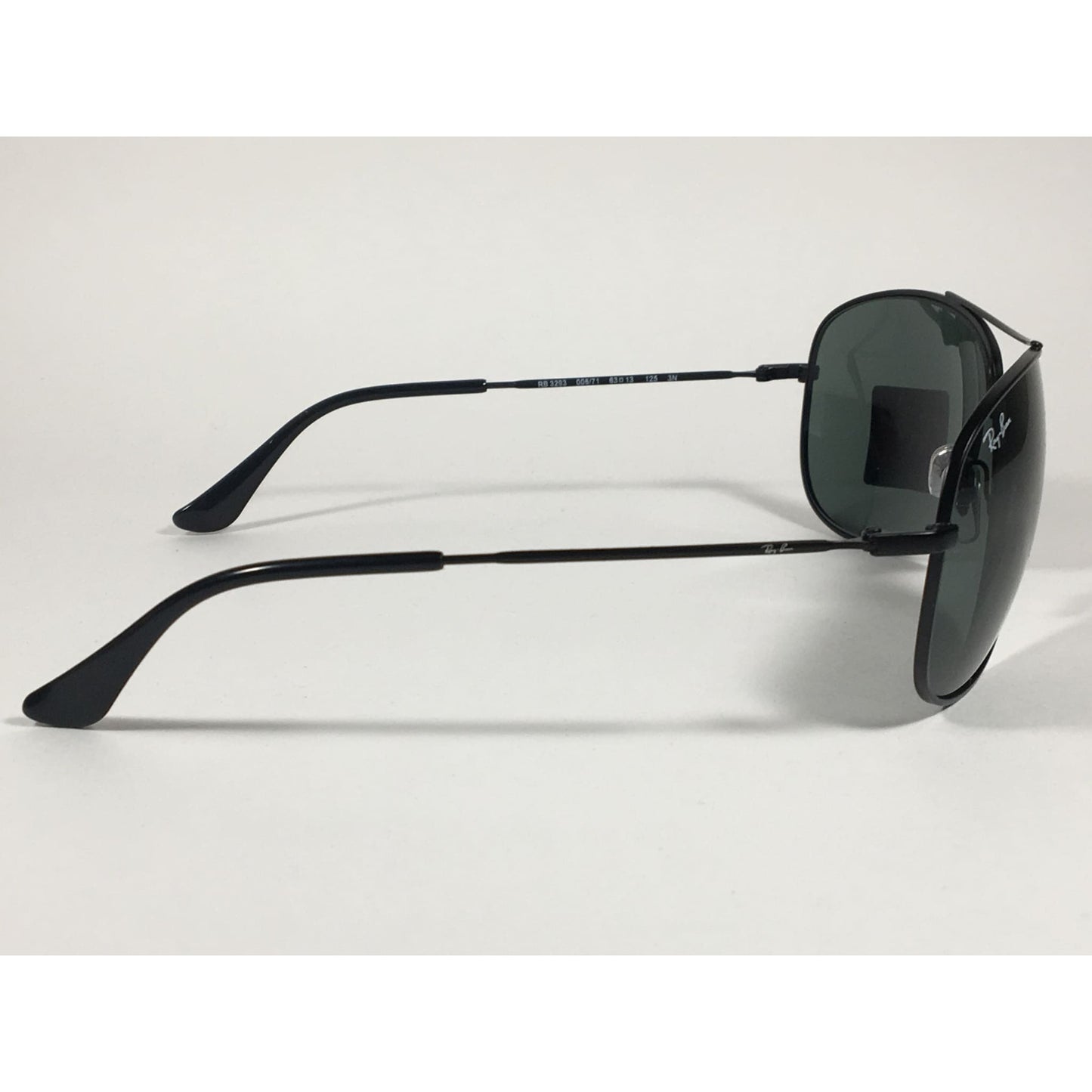 Ray-Ban Highstreet Aviator Pilot Sunglasses Matte Black Green Lens RB3293 006/71 - Sunglasses