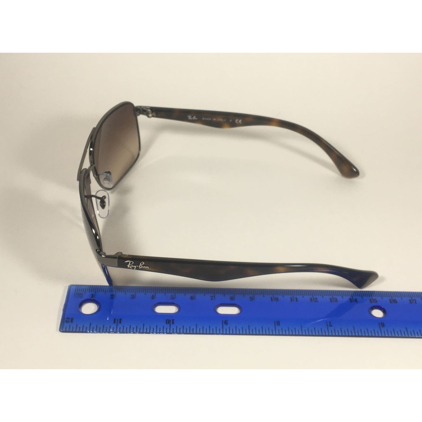 Ray-Ban Navigator Sunglasses Gunmetal Brown Gradient Rectangle Lens RB3516 004/13 - Sunglasses