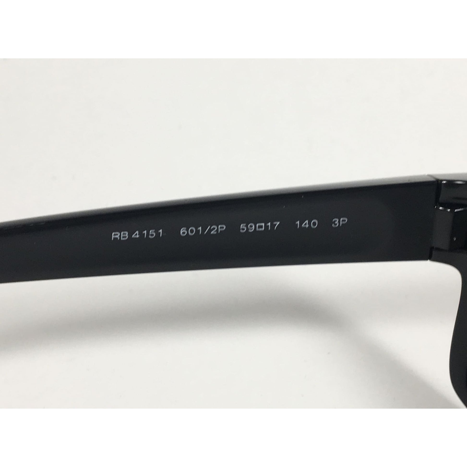 Ray-Ban Polarized Active Rectangle Sunglasses Black Gloss Nylon Frame Green Lens RB4151 601/2P - Sunglasses