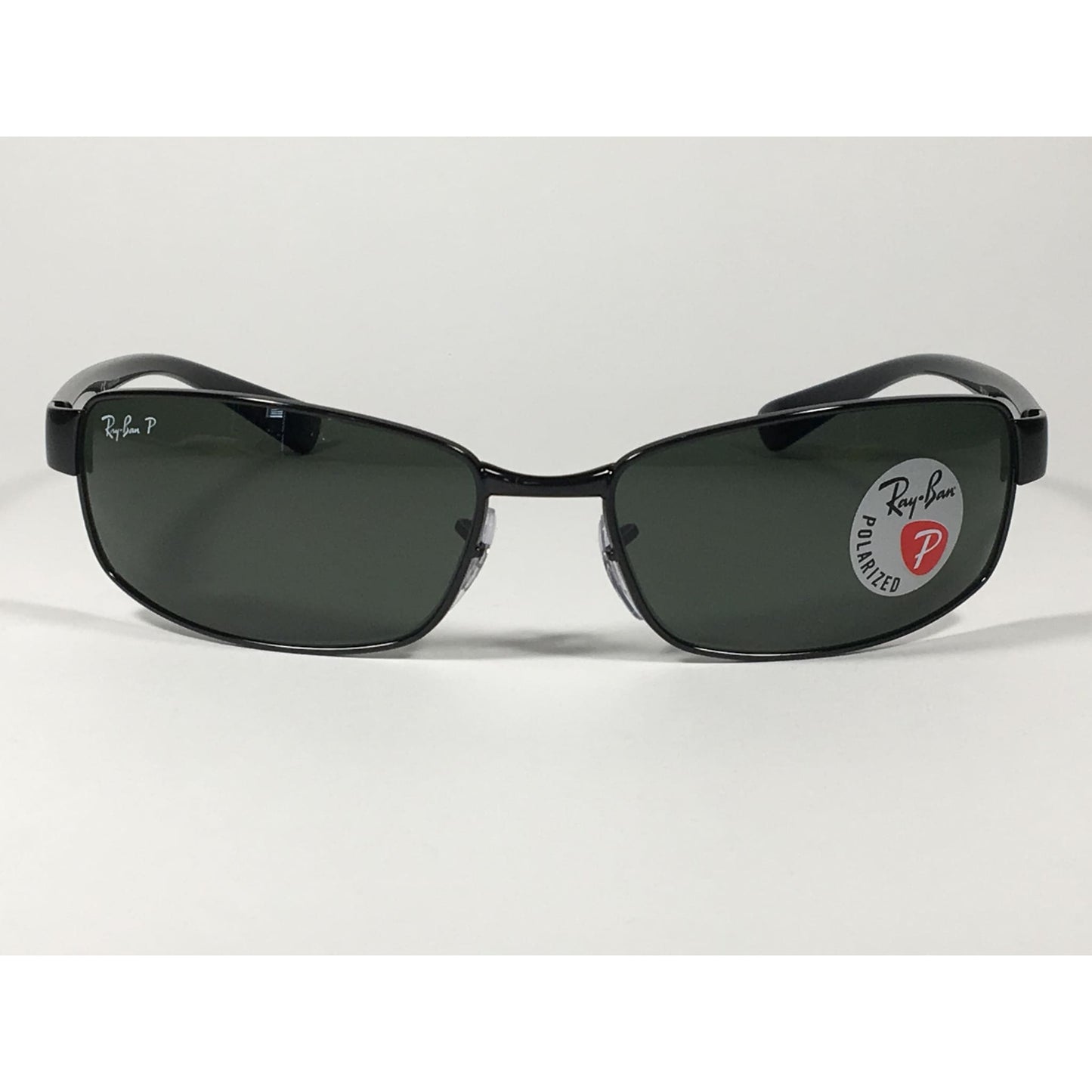 Ray-Ban Polarized Active Sunglasses RB3364 002/58 Rectangle Black Gloss Green Lens - Sunglasses