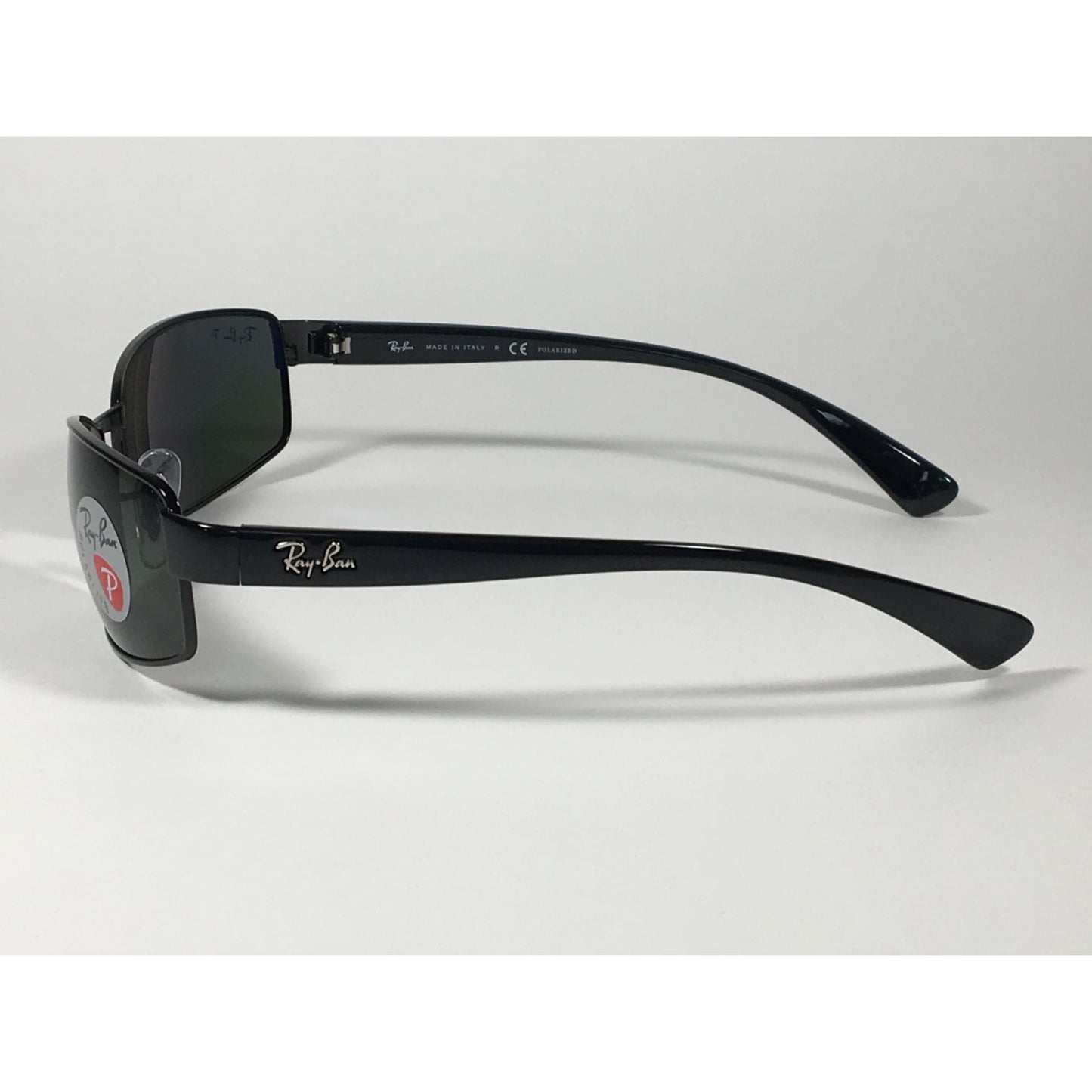 Ray-Ban Polarized Active Sunglasses RB3364 002/58 Rectangle Black Gloss Green Lens - Sunglasses