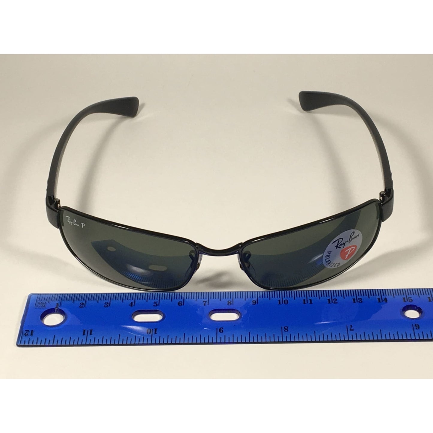 Ray-Ban Polarized Active Sunglasses RB3364 002/58 Rectangle Black Gloss Green Lens - Sunglasses