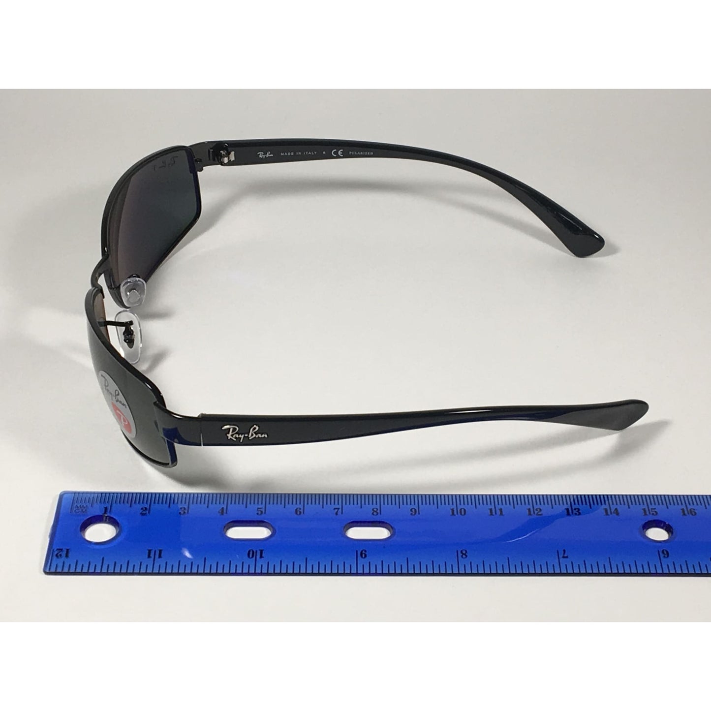 Ray-Ban Polarized Active Sunglasses RB3364 002/58 Rectangle Black Gloss Green Lens - Sunglasses