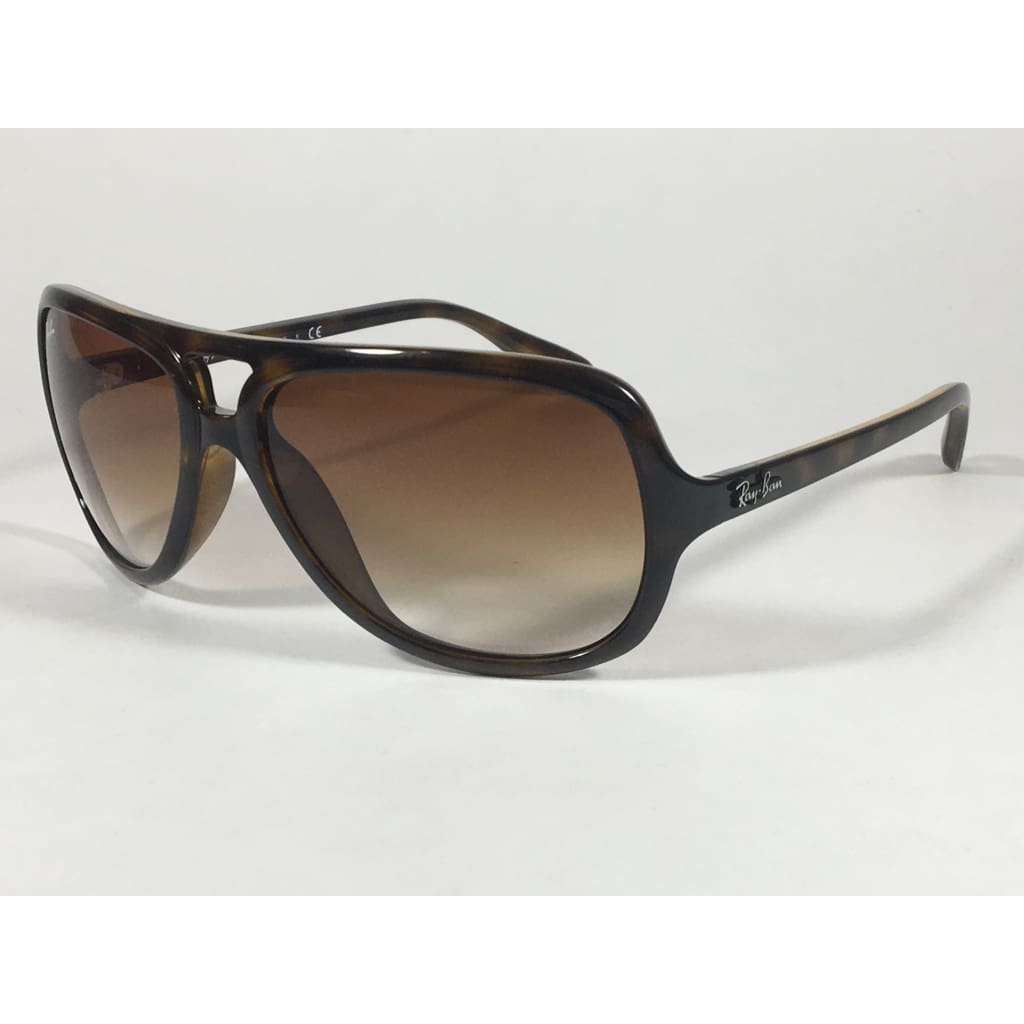 Ray-Ban Polarized Turbo Aviator Sunglasses Havana Brown with Brown