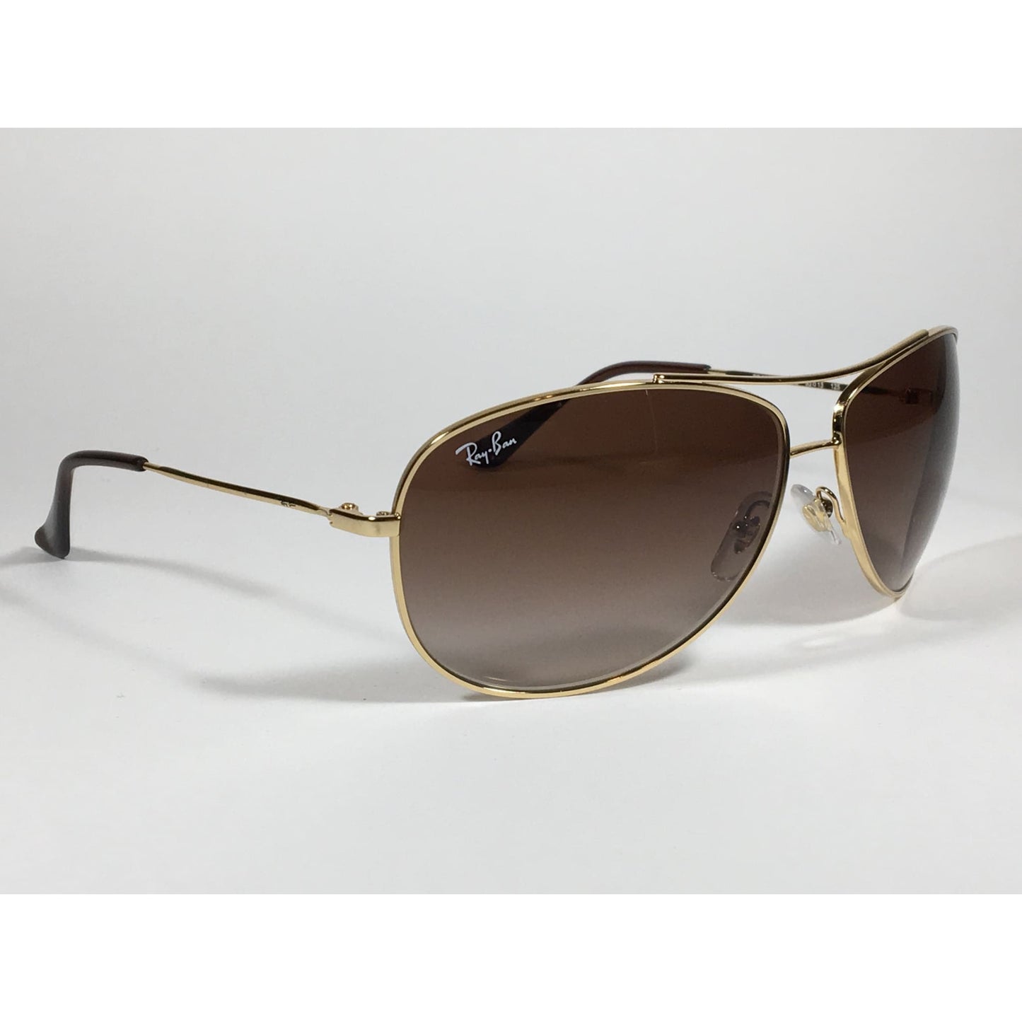 Ray-Ban RB3293 001/13 Highstreet Aviator Sunglasses Gold Frame Brown Gradient Lens - Sunglasses