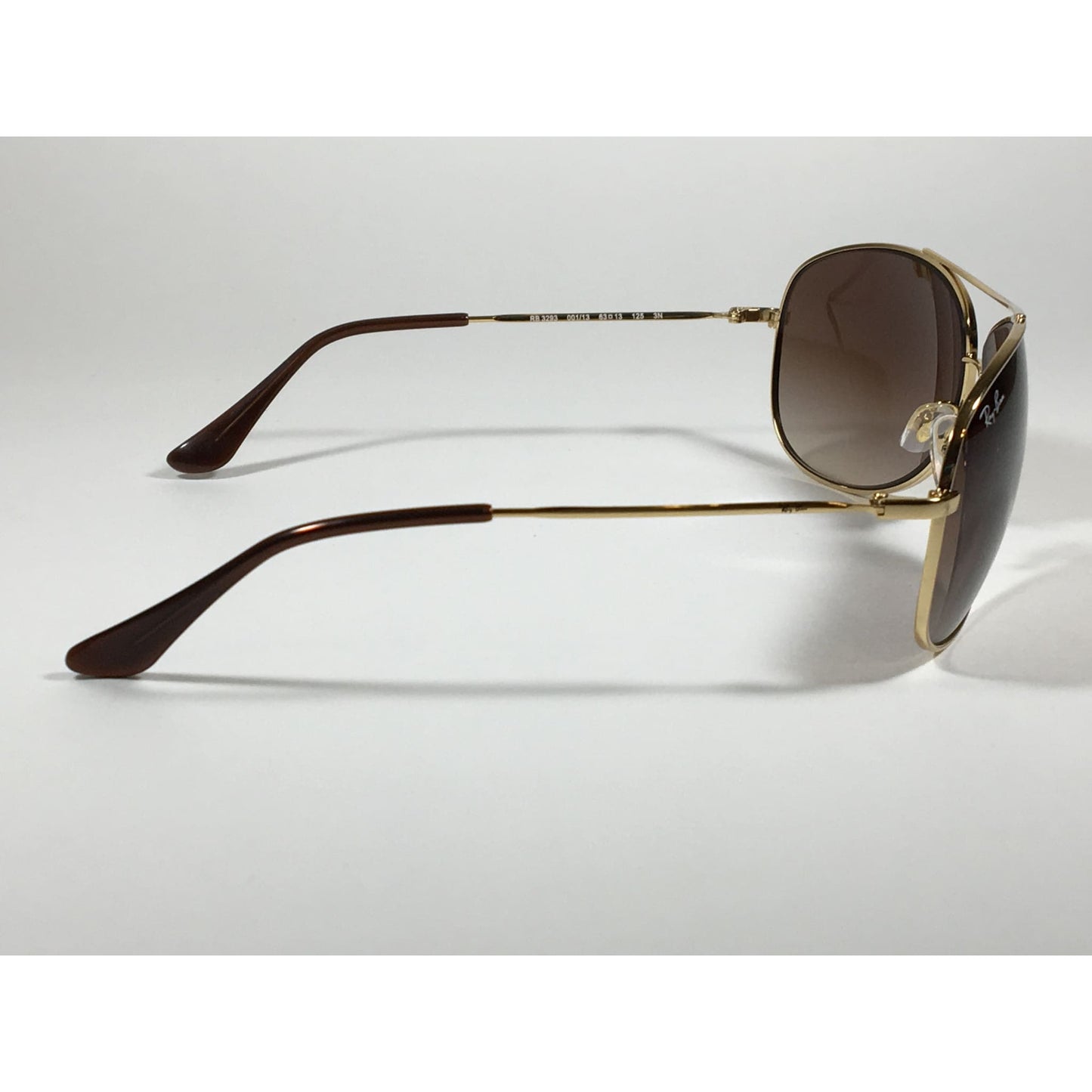 Ray-Ban RB3293 001/13 Highstreet Aviator Sunglasses Gold Frame Brown Gradient Lens - Sunglasses