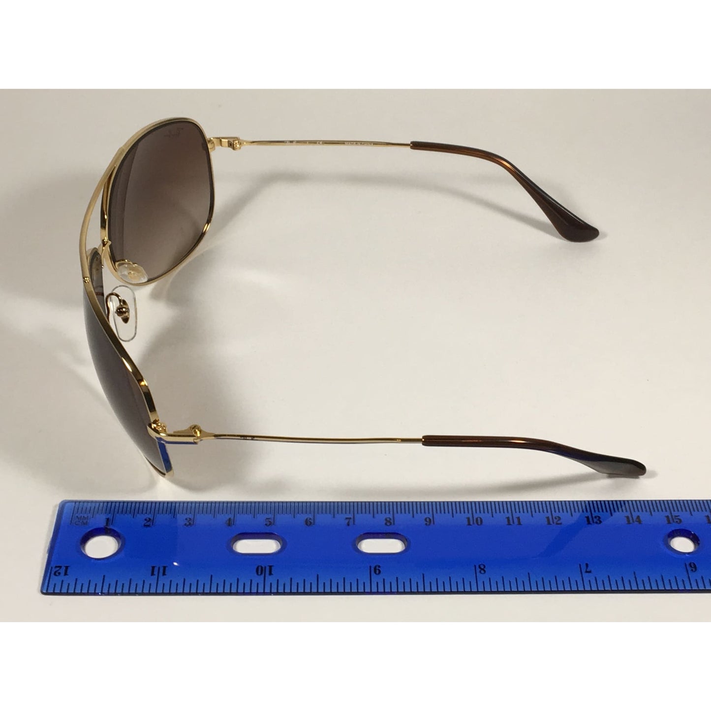 Ray-Ban RB3293 001/13 Highstreet Aviator Sunglasses Gold Frame Brown Gradient Lens - Sunglasses